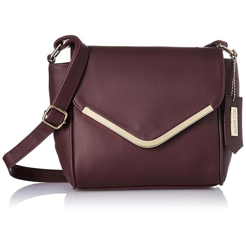 Anna Claire Women's PU Sling Bag (NHCLY003) Maroon 1 Unit