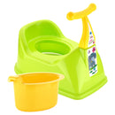 Happy Family 1234 Scooter Shape Baby Potty Training Seat - Green & Yellow 1Unit