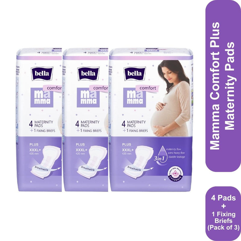 Bella Mamma Comfort Plus Maternity Pads (4 + 1) Fixing Briefs (Pack of 3)