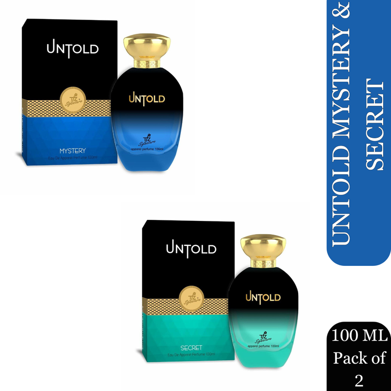 TFZ Signture Untold Mystery and Secret Eau De Apparel Perfume 100ml Each (Pack of 2)