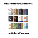 TFZ Assorted Pocket Perfume 10ml Each (Pack 12PCS)