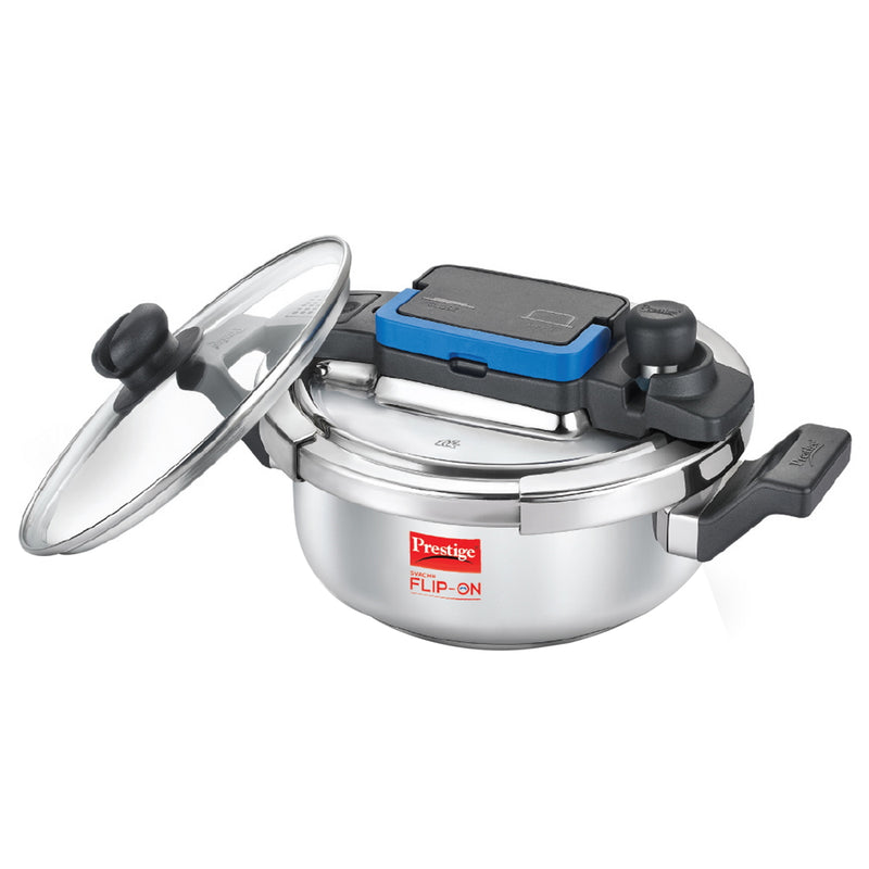 Prestige Svachh Flip-On Stainless Steel Pressure Cooker 3 Litre