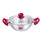 Prestige Platina Popular Stainless Steel Kadai With Glass Lid 24 cm