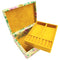 Karv Lockable Printed Faux Leather Jewellery Box - Medium (Yellow) 1 Unit