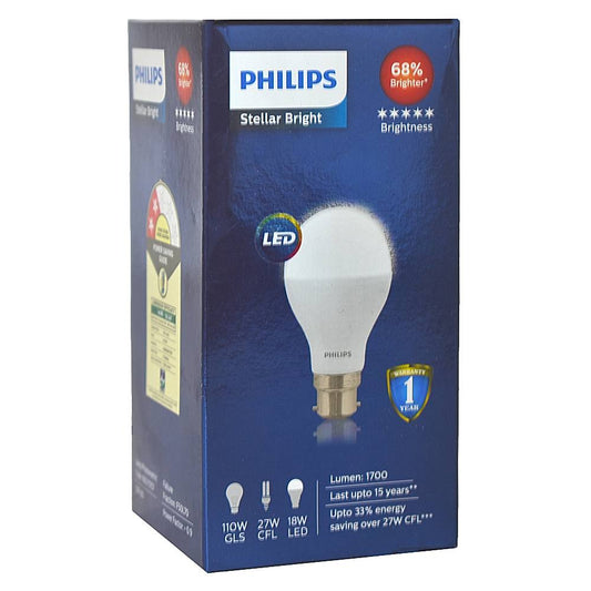 Philips White LED Bulb B22 6500K 18 W