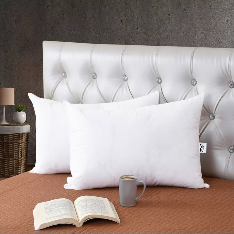 Recron Zest Fibre White Pillow - 43x69 cms 2 Pieces