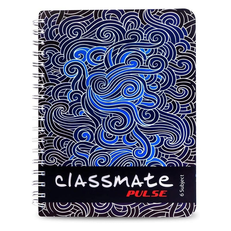 Classmate Pulse (6 Subject) Single Line Assorted Notebook - 267 X 203 302 Pages