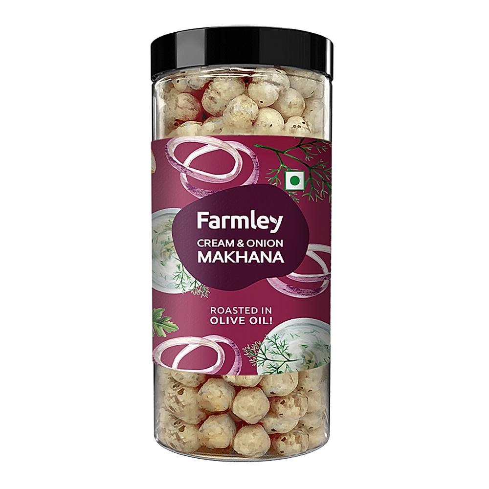 Farmley Cream & Onion Makhana Jar: 83 gms