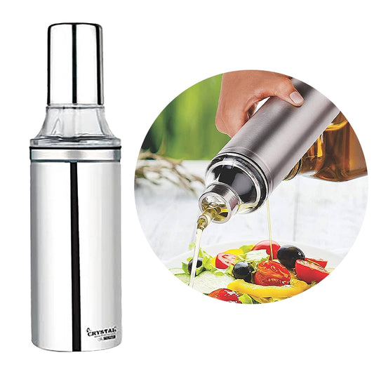 Crystal Stainless Steel Oil Pourer 500 ml