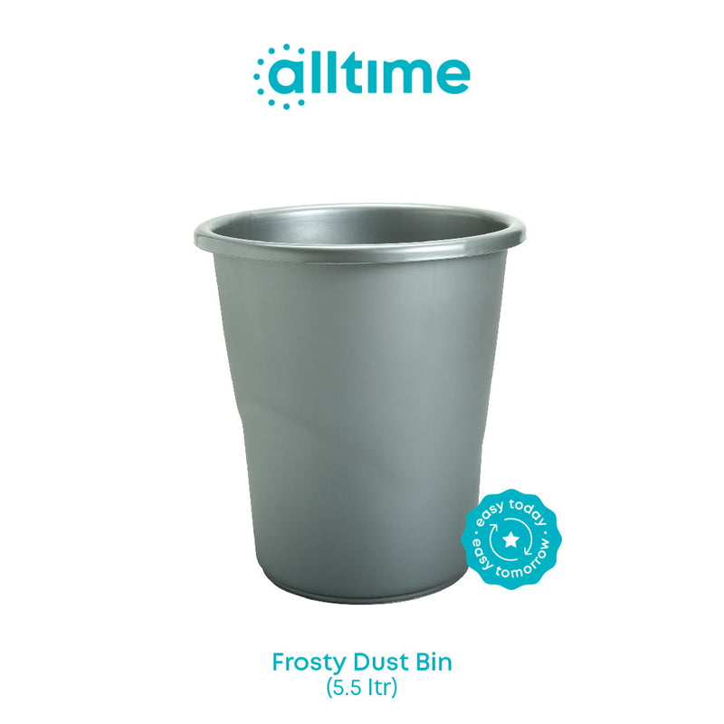 All Time Plastic Frosty Dust Bin 5.5 Litre