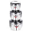 Varna Apple Shape Baitha Dabba - Set of 3 1 Unit