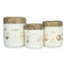 Varna Wooden Finish Tea Coffee and Sugar Containers Set of 3