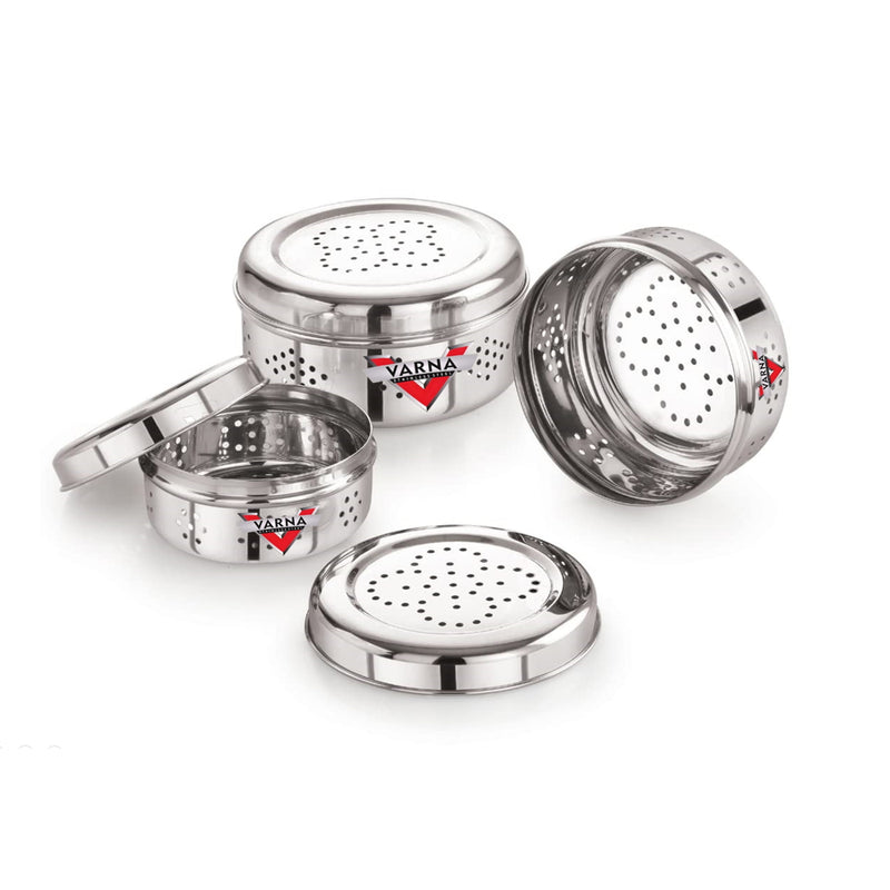 Varna Perforated Kothmir Dabba Set of 3