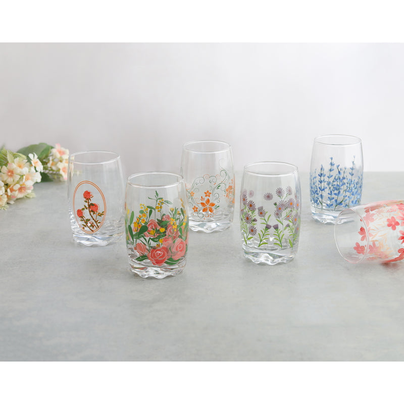 Sanjeev Kapoor Décor Printed Juice Glass Set - 265 ml 6 Piece