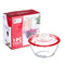 Sanjeev Kapoor Kingston Borosilicate Mixing Bowl with Red Lid 500 ml