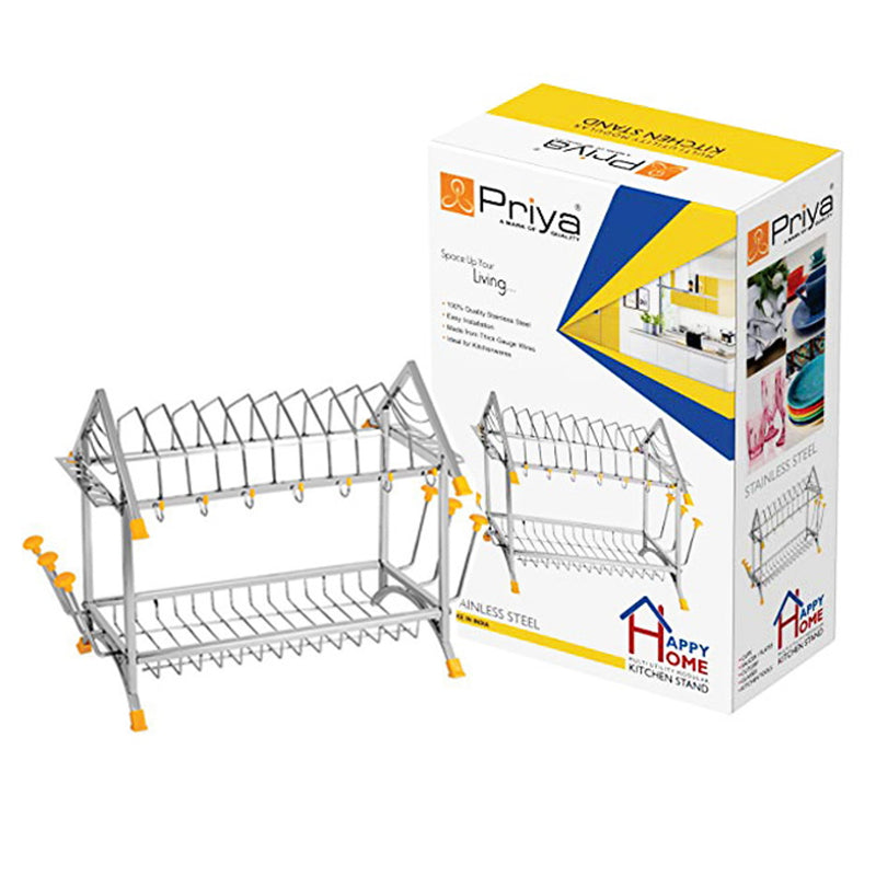 Priya Stainless Steel Happy Home Plate Stand 1 Unit