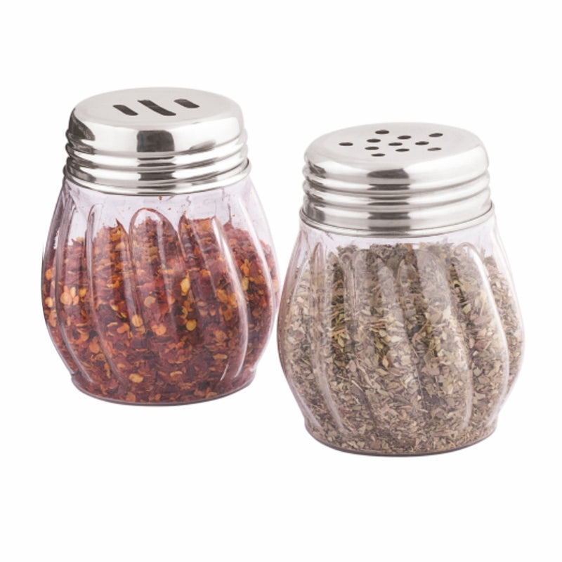 Indigo Metalware Oregano & Chilli Flakes Dispenser - Natural 2 Pieces