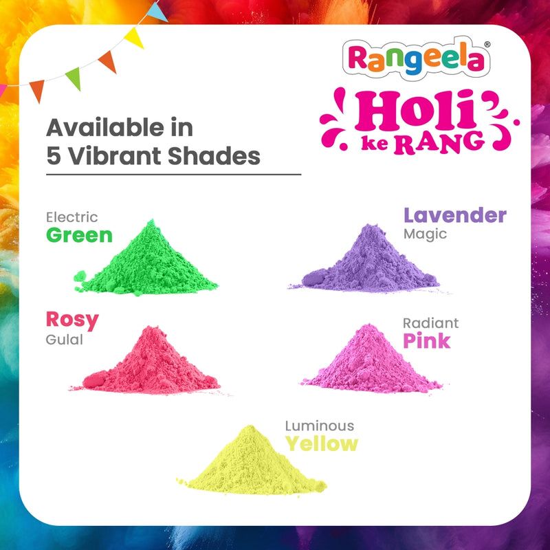 Pidilite Rangeela Non Toxic Holi Ke Rang (Pack Of 5): 1 Unit