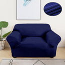 Cortina 1 Seater Jacquard Sofa Cover (90-145 cm) Navy Blue