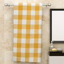 Athom Living Big Checks Bath Towel 210 GSM - Yellow (75x150 cm) 1 Unit