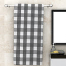 Athom Living Big Checks Bath Towel 210 GSM - Grey (75x150 cm) 1 Unit