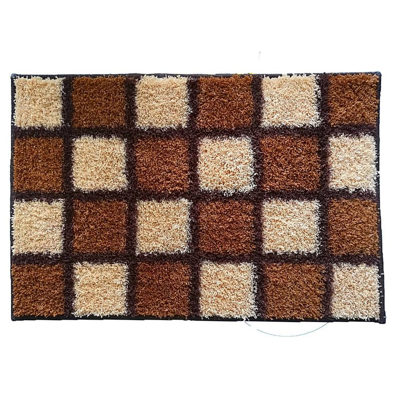 Athom Living Micro Printed Bath Mat (09) - 38 X 58cm Brown