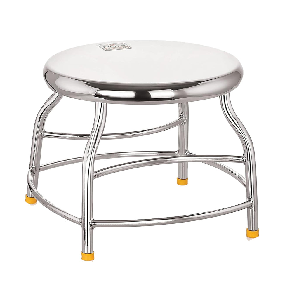 Priya Stainless Steel Round Stool - 9 Inches 1 Unit