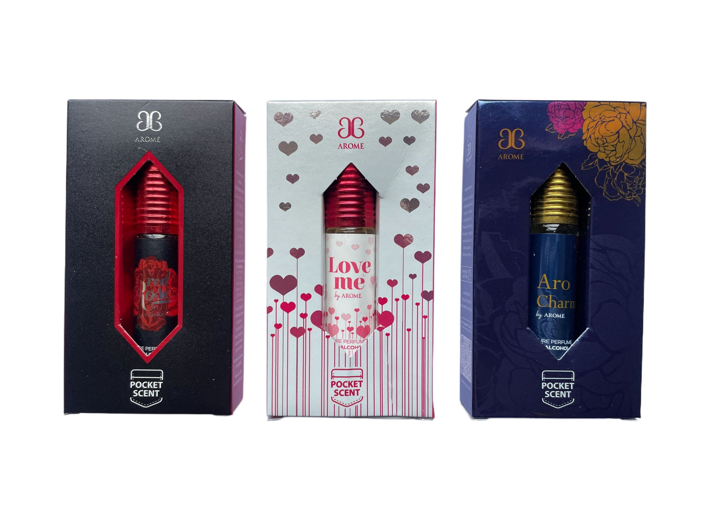 Ramzan Special Attar Combo - Arochem Red Rose, Love Me & Aro Charm (3 x 6ML)