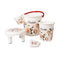 Ruchi Printed Plastic Bathroom Set 5 Pieces