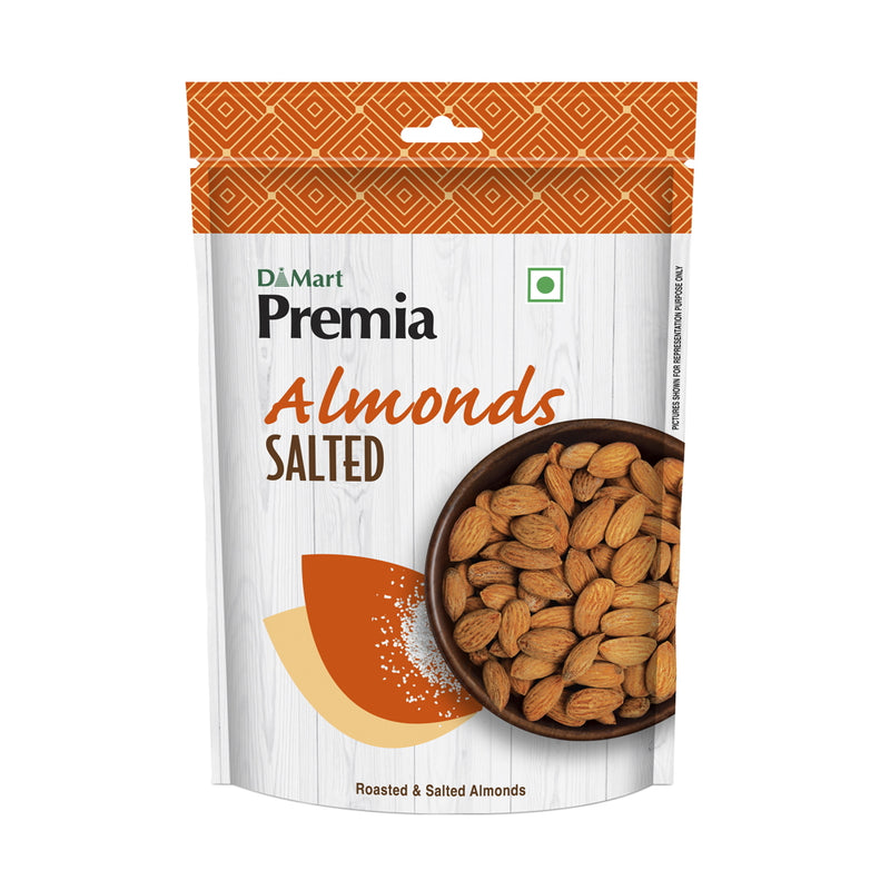 DMart Premia Almonds Salted: 100 gm