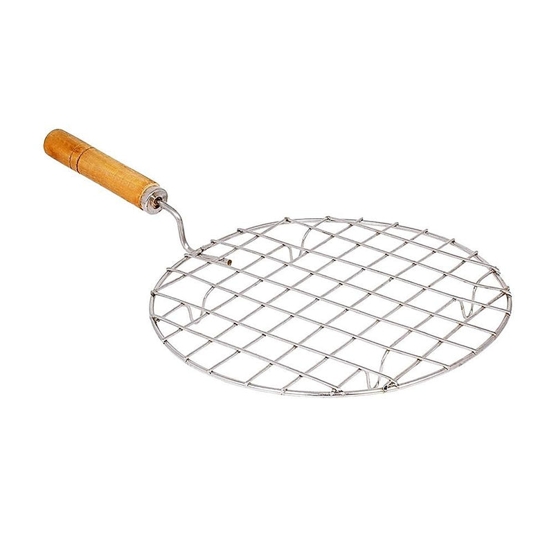 Stainless Steel Grill Jali With Wooden Handle 1 Unit