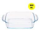 Borosil Square Glass Dish With Handle 800 ml