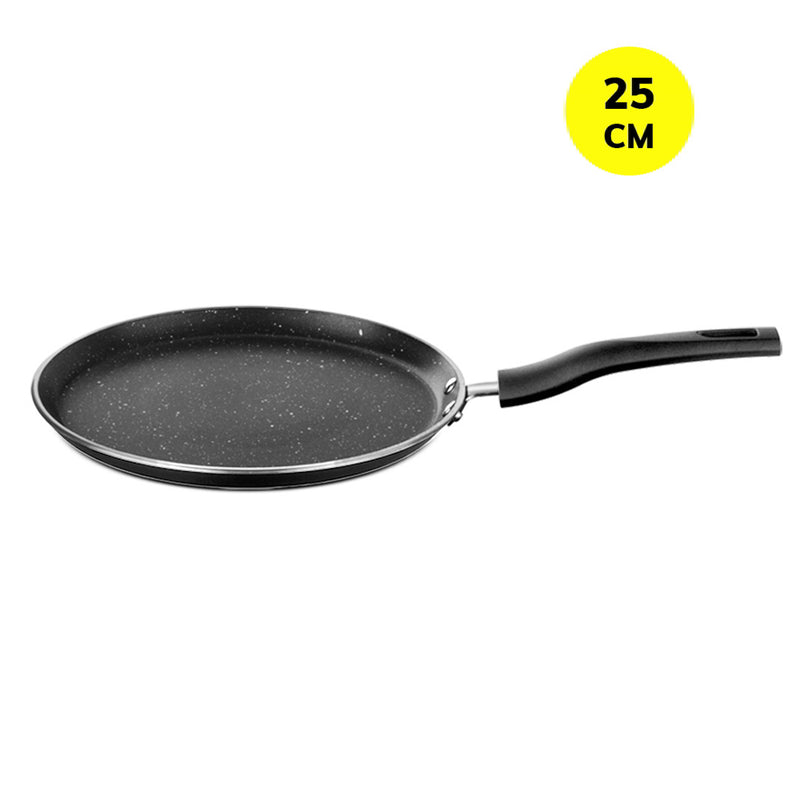 Borosil Granito Non-Stick Induction Base Flat Tawa - Black 25 cm