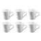 Yamasin Bonechina Wonder Gold Rim Mug - White - 180 ml 6 Pieces