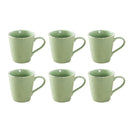 Yamasin Bonechina Wonder Gold Rim Mug - Mint - 180 ml 6 Pieces