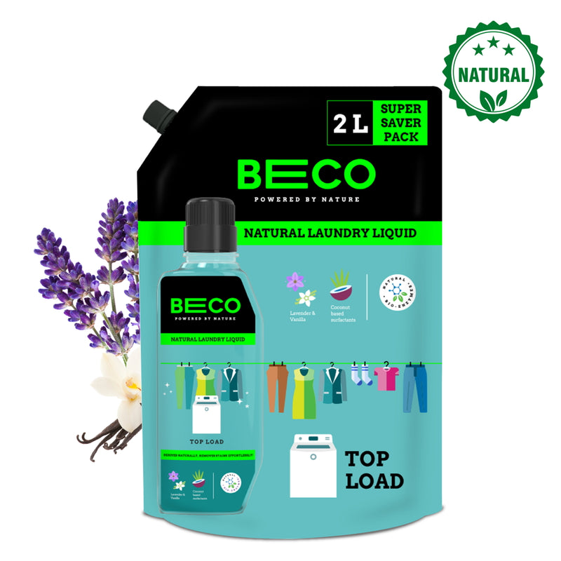 BECO Natural Laundry Liquid - Top Load 2 Litre