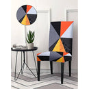 Cortina Polyester Dining Chair Cover Abstract - Orange & Black 1 Unit