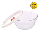 Borosil Glass Mixing Bowl with Plastic Lid 900 ml