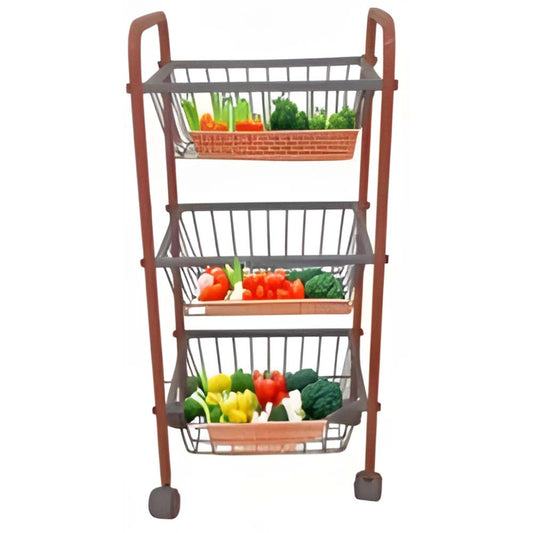 Right Kitchen 3 layer vegetable trolley - 34.5X71X26 1 Unit