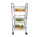 Right Kitchen 3 layer Stainless Steel Vegetable trolley-34.5X71X26 1Unit