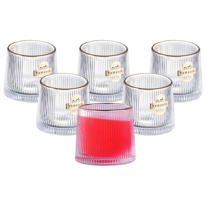 Yamasin Crystal Rolling Juice Glass (51) - 165 ml Set of 6