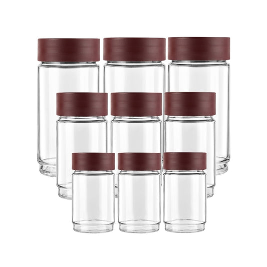 Cello Modustack Stackable Container Set (Maroon) 9 Pieces