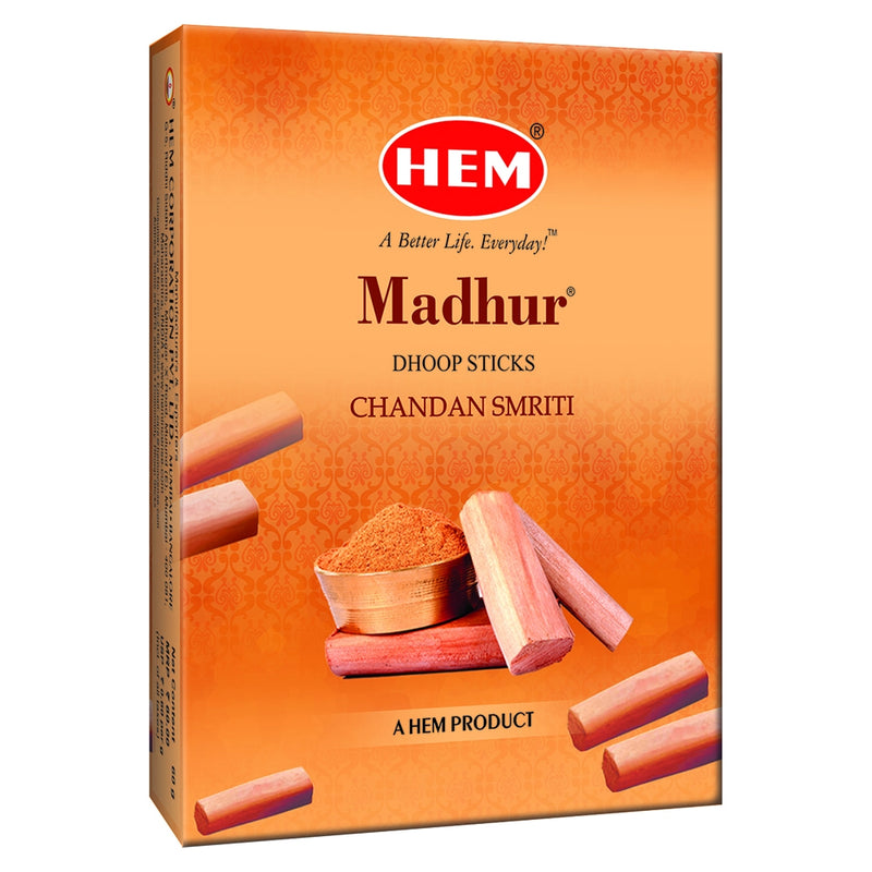 Hem Madhur Chandan Smriti Dhoop Stick 60 g