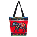 Sabhyata Elephant Design ST150-04 Tote Bag (Red) 1 Unit