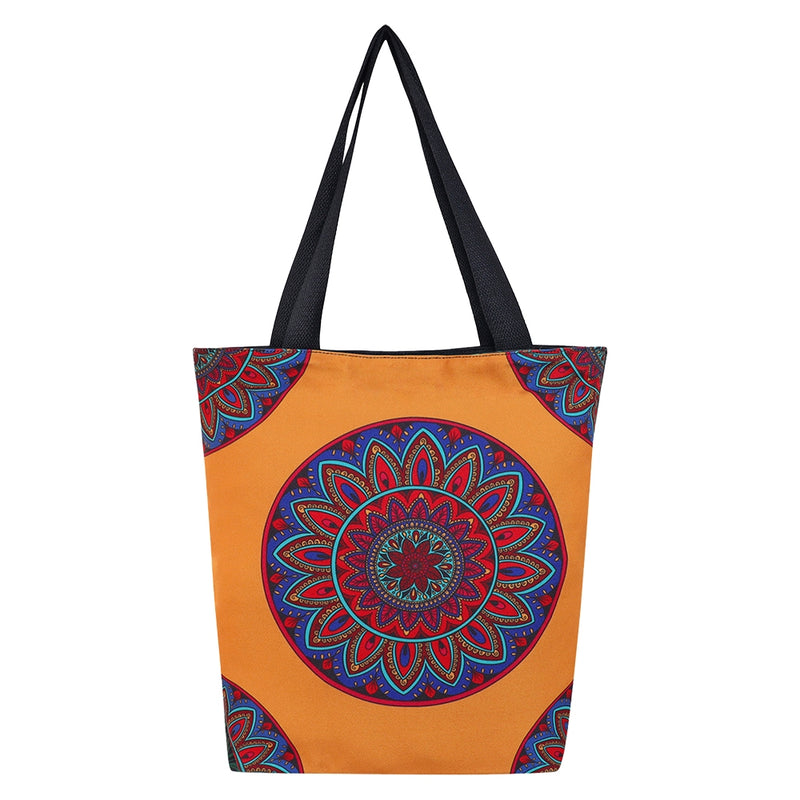 Sabhyata Mandala Design ST150-07 Tote Bag (Yellow) 1 Unit