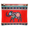 Sabhyata Elephant Design SP1-04 Multipurpose Pouch (Red) 1 Unit