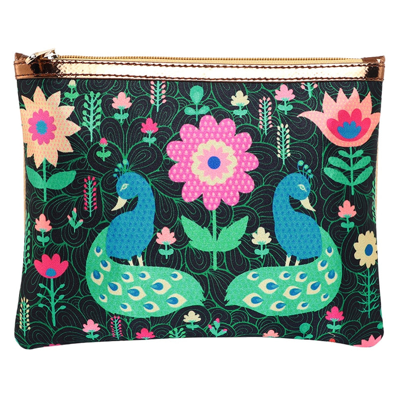 Sabhyata Peacock Design SP1-09 Multipurpose Pouch (Green) 1 Unit