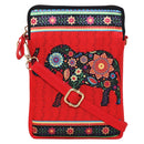 Sabhyata Elephant Design SM02-04 Sling Bag (Red) 1 Unit