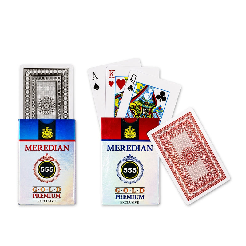 Parksons Playing Cards Plastic Coated Meredian 555 Gold Premium 1 Unit