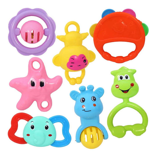 Toyshine Rattle Set With Teathers For Newborn Babies - Multicolour 1Unit